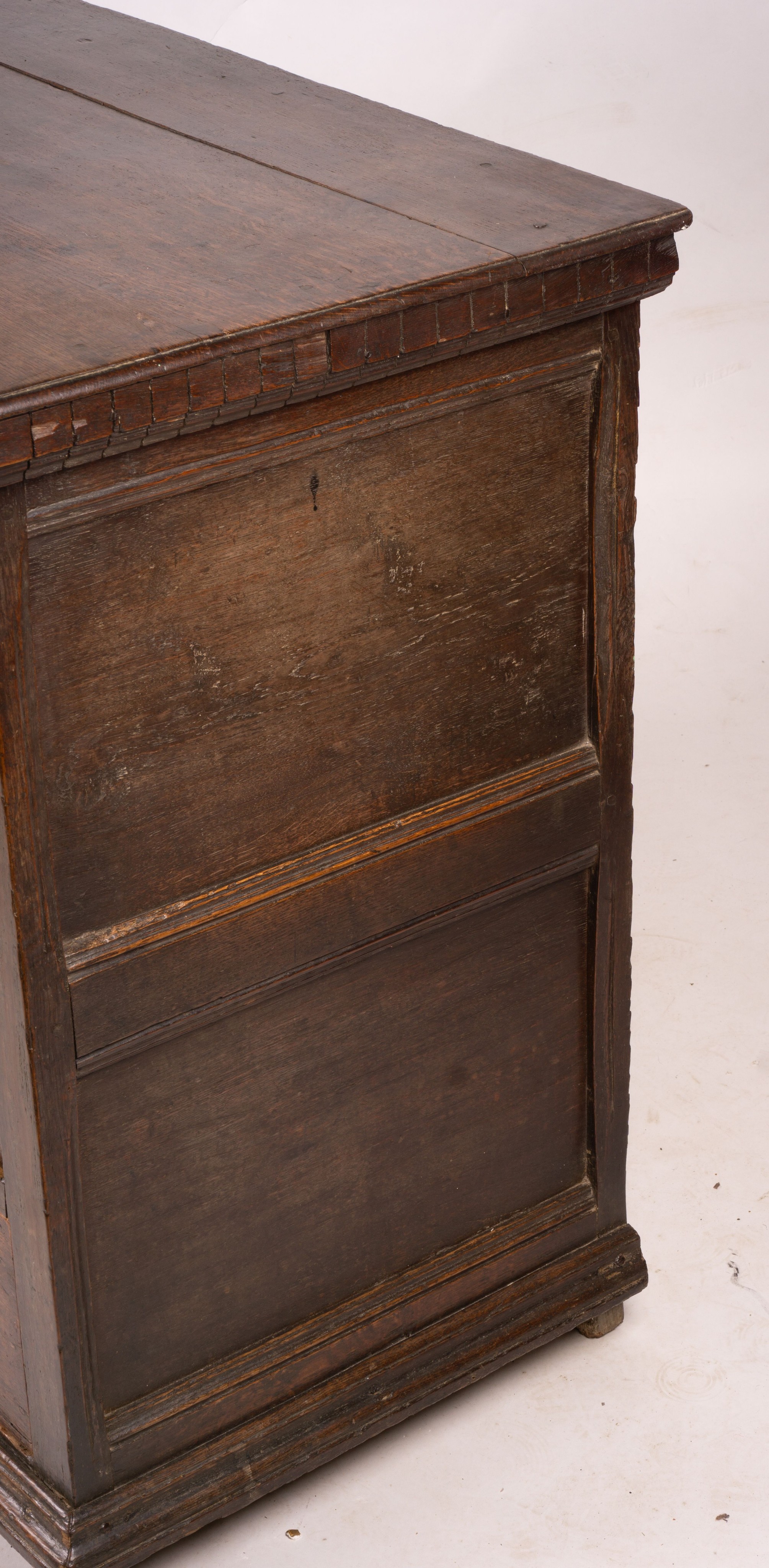 A 17th / late 18th century four drawer chest, length 100cm, depth 57cm, height 94cm